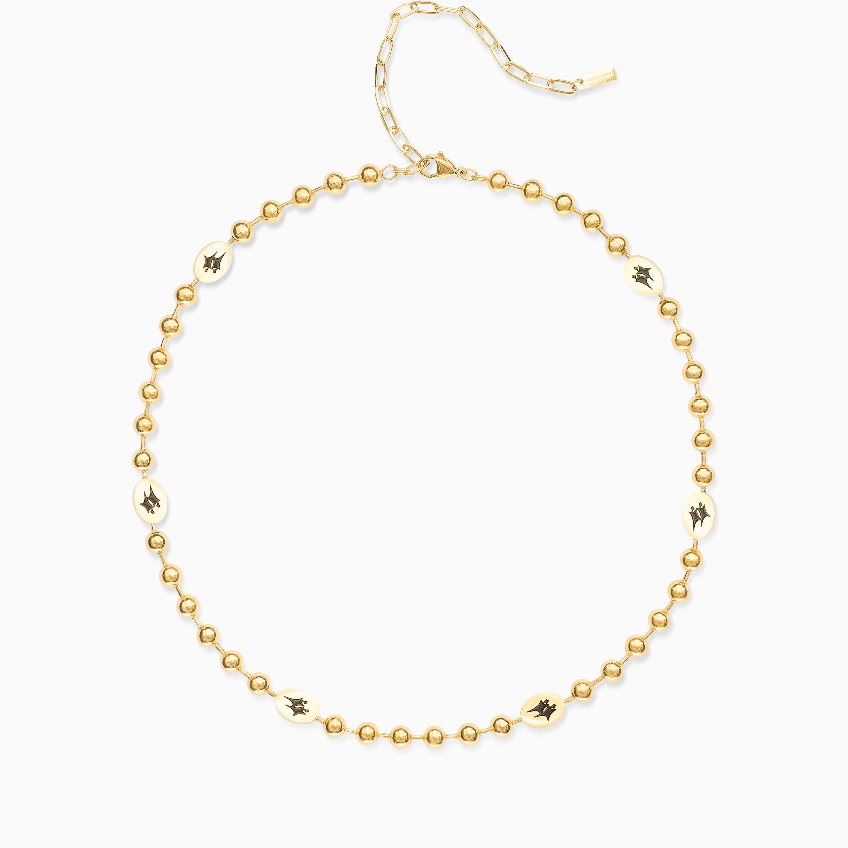 Chaîne Bead link Signature Dorée