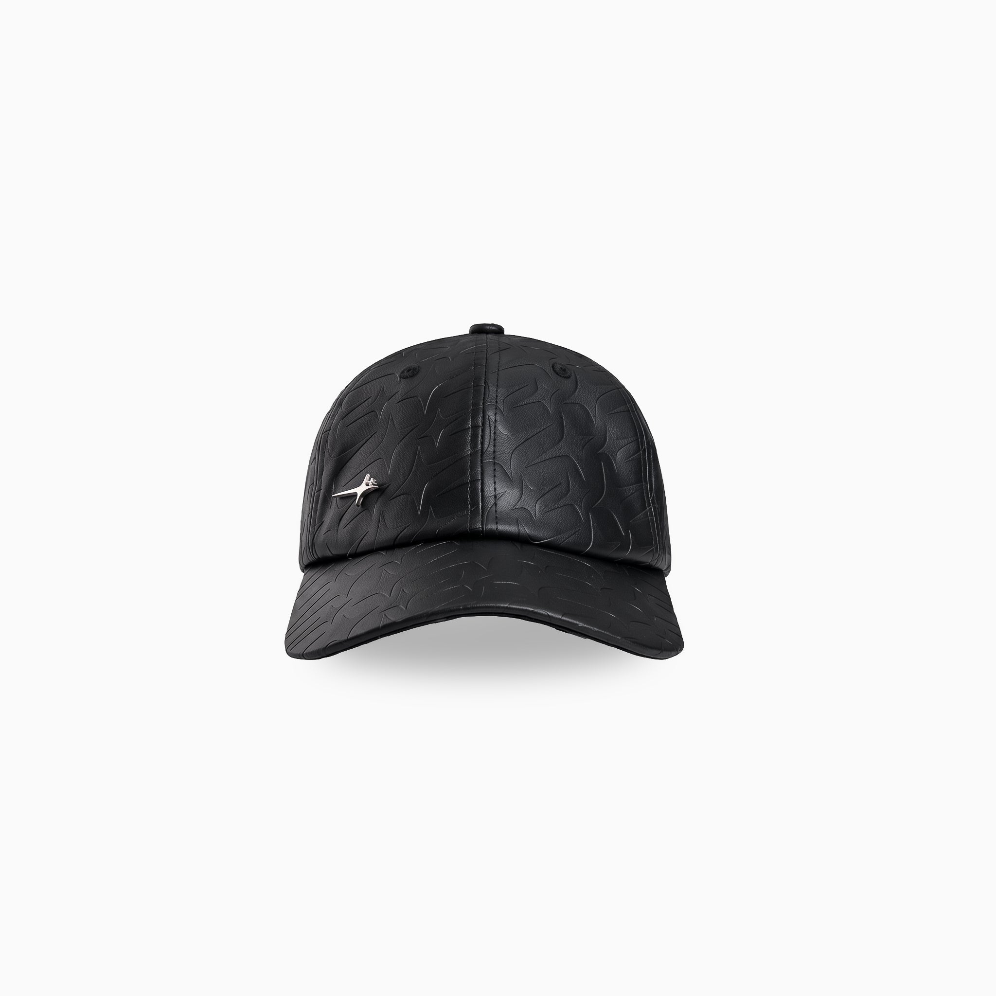 Leather Monogram Cap - Noir