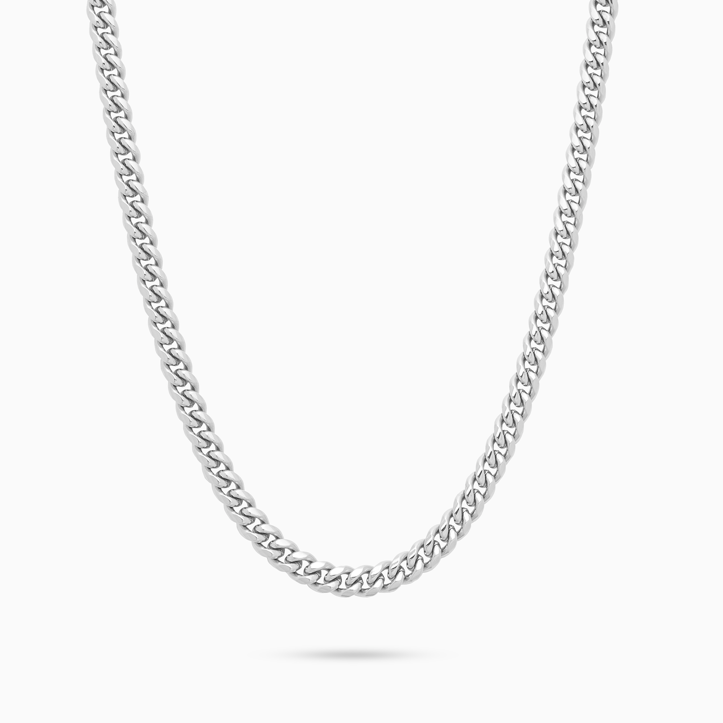 Cuban link chain 5mm Argent